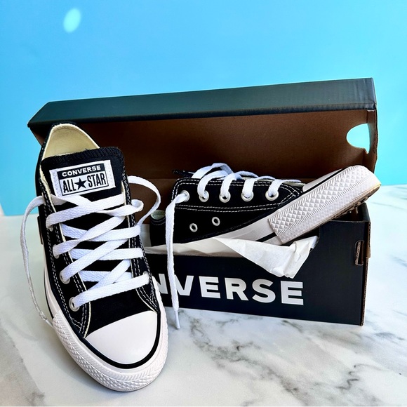 Converse Low Top Sneakers - Black & White - Picture 10 of 11